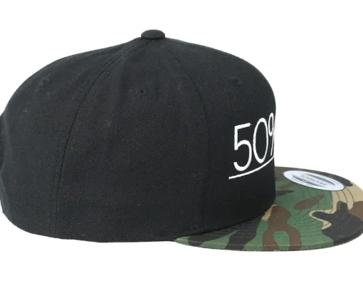 50% Chance Black/Camo Snapback - Period