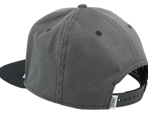 6 Panel Cap Skynylon-Black Snapback - Djinns