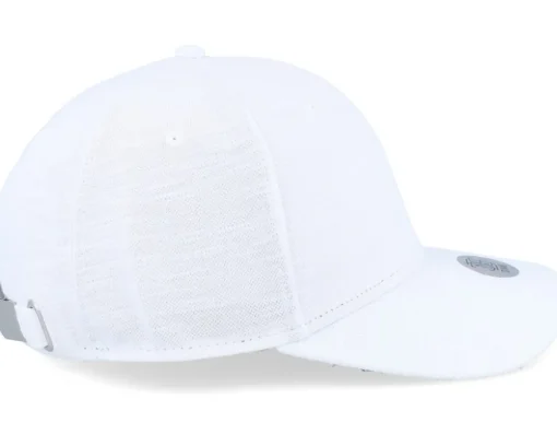 6 Panel Truefit Cap Lazy Piquet White Adjustable - Djinns