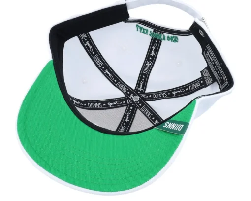6 Panel Truefit Cap Lazy Piquet White Adjustable - Djinns