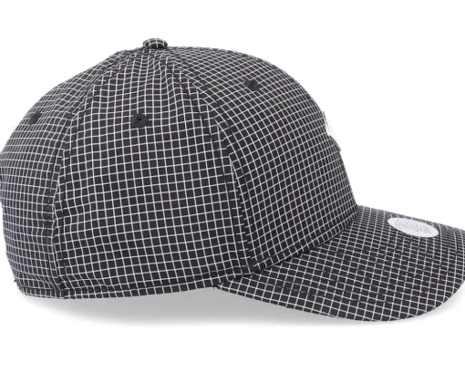 6 Panel Truefit Needle Check Plate Black Adjustable - Djinns