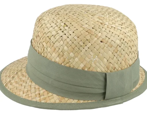 100% Seagras Cap Natural/Khaki Cloche - Seeberger
