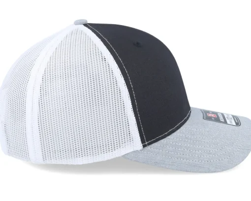 112 Tri Black/White/Heather Grey Trucker - Richardson