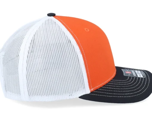 112 Tri Orange/White/Black Trucker - Richardson