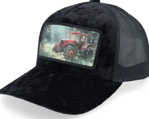 Abandoned Tractor Velvet Green/Black A-Frame Trucker - Calza Pennello