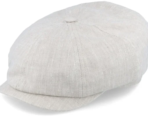 Alan Linen Natural Flat Cap - CTH Ericson
