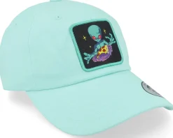Alien Space Pizza Patch Diamond Blue Dad Cap - Abducted