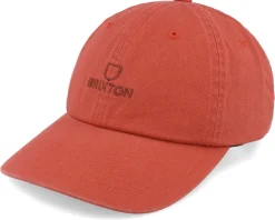Alpha Cap Marsala Red Vintage Wash Dad Cap - Brixton