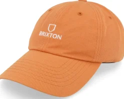 Alpha Cap Paradise Orange Vintage Wash Dad Cap - Brixton