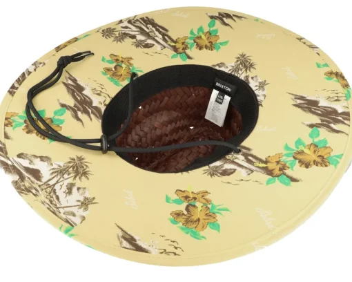 Alpha Square Sun Hat Dark Earth Straw Hat - Brixton