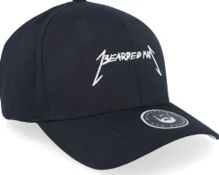 American Heavy Metal Logo Black Flexfit - Bearded Man