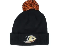 Anaheim Ducks NHL Cuff Beanie Black Pom - Adidas
