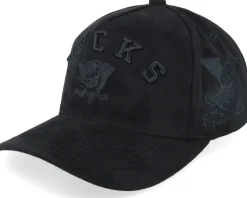 Anaheim Ducks Nightshade Pro Cap Vintage Black A-frame Adjustable - Mitchell & Ness