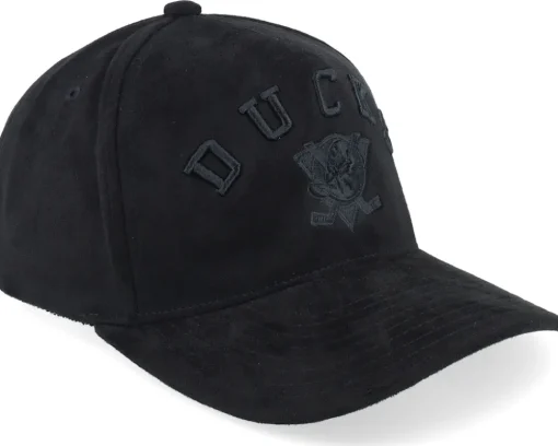 Anaheim Ducks Nightshade Pro Cap Vintage Black A-frame Adjustable - Mitchell & Ness