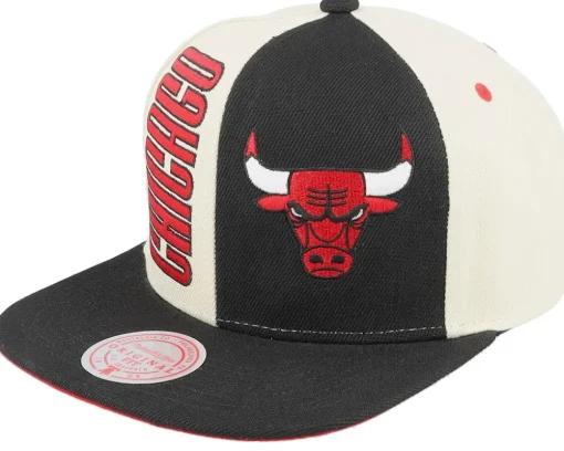 Anaheim Ducks Pop Panel Off White/Black Snapback - Mitchell & Ness