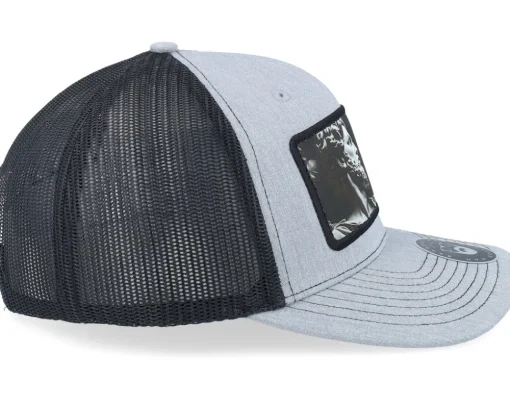Ancient Greek Beard Patch Heather Grey/Black Trucker - Bearded Man
