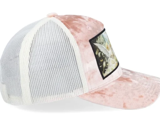 Angels & Money Velvet Peach/Ivory A-frame Trucker - Calza Pennello