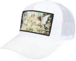 Angels & Money Velvet Peach/Ivory A-frame Trucker - Calza Pennello
