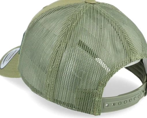 Antlers Patch Side Buck Green Trucker - Hunter