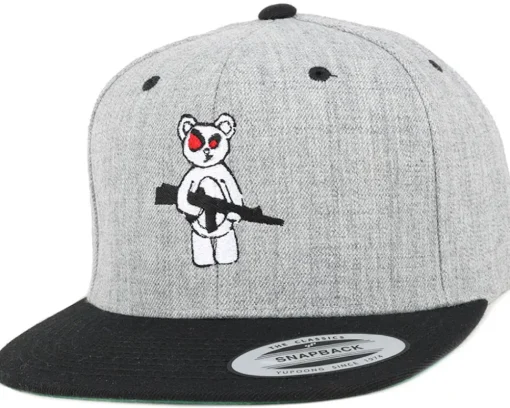 Armed Bear Grey/Black Snapback - GUNS n SKULLS