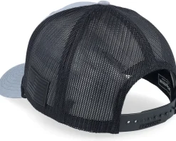 Army Skull Usa Black Patch Heather Grey/Black Rope A-Frame Trucker - Army Head