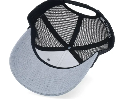 Army Skull Usa Black Patch Heather Grey/Black Rope A-Frame Trucker - Army Head
