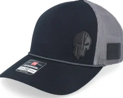 Army Skull Usa Black Patch Loden/Black Rope A-Frame Trucker - Army Head