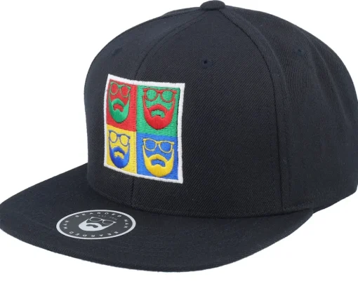 Art Logo Black Snapback - Bearded Man