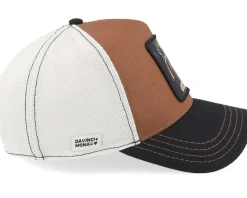 Art Mona Chica White/Brown/Black A-Frame Trucker - Capslab