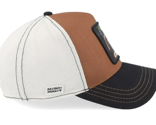 Art Mona Chica White/Brown/Black A-Frame Trucker - Capslab