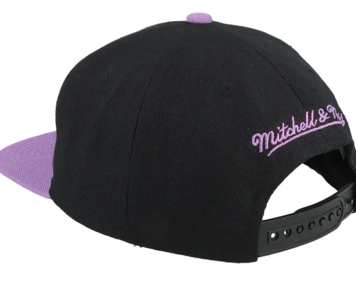 Asg 2 Tone Deadstock Black/Purple Snapback - Mitchell & Ness
