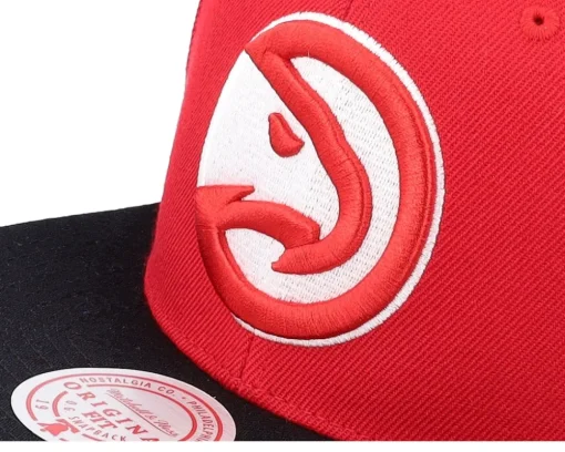 Atlanta Hawks Team 2 Tone 2.0 Red/Black Snapback - Mitchell & Ness