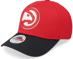 Atlanta Hawks Team 2 Tone 2.0 Stretch Red/Black Adjustable - Mitchell & Ness