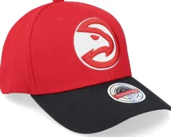 Atlanta Hawks Team 2 Tone 2.0 Stretch Red/Black Adjustable - Mitchell & Ness