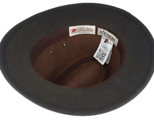 Ava Waxed Cotton Brown Trilby - Stetson