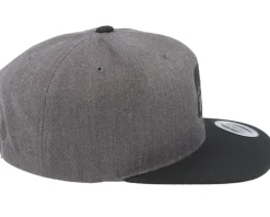 Bad Skull Charcoal/Black Snapback - Iconic