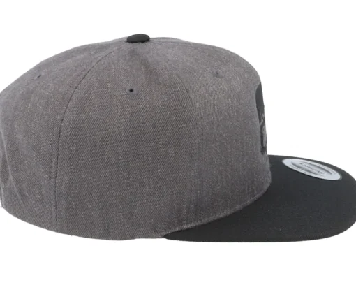 Bad Skull Charcoal/Black Snapback - Iconic