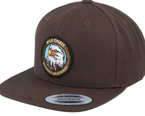 Bald Eagle Dark Brown Snapback - Wild Spirit
