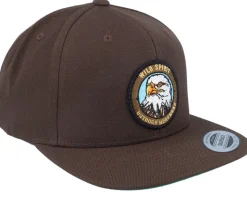 Bald Eagle Dark Brown Snapback - Wild Spirit