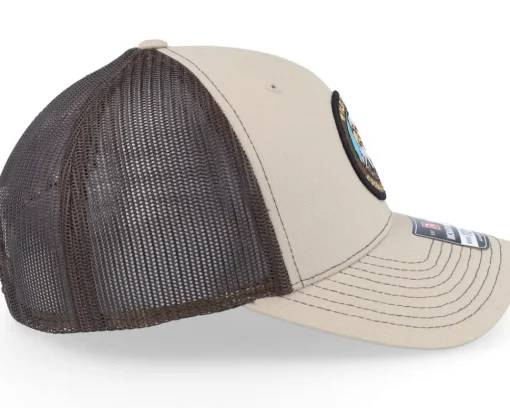 Bald Eagle Logo 112 Split Khaki/Coffee Trucker - Wild Spirit