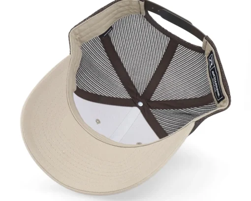 Bald Eagle Logo 112 Split Khaki/Coffee Trucker - Wild Spirit