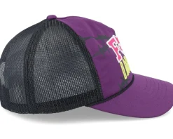 Barb Wire Hat Ultra Violet/Black Trucker - Fox