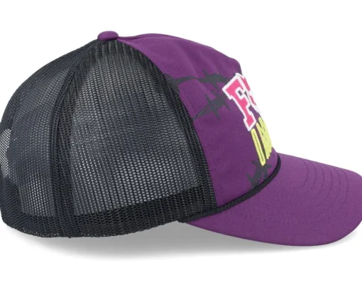 Barb Wire Hat Ultra Violet/Black Trucker - Fox
