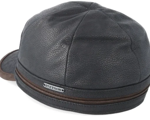 Baseball Cap Cow Hide Brown Ear Flap - Stetson