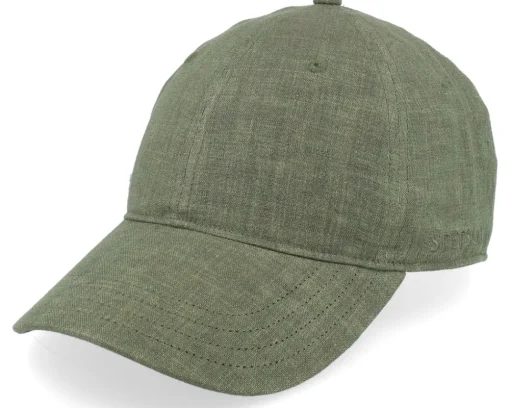 Baseball Cap Linen Olive Dad Cap - Stetson