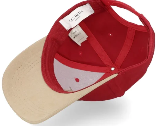 Baseball Cap Suede Ii Burnt Red/Dark Sand Adjustable - Les Deux