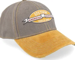 Baseball Cap Vintage Distressed Olive/Yellow Adjustable - Stetson