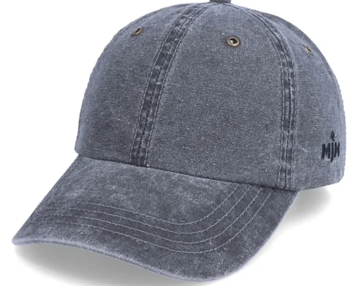 Baseball Dyed Cotton Twill Black Dad Cap - MJM Hats