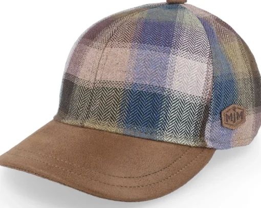 Baseball Silk Brown Check Fitted - MJM Hats