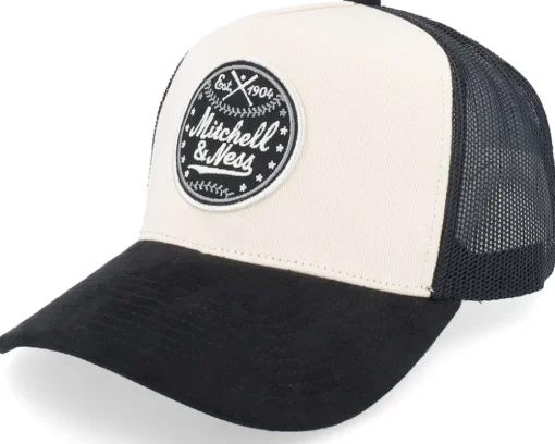 Baseball White/Black A-Frame Trucker - Mitchell & Ness